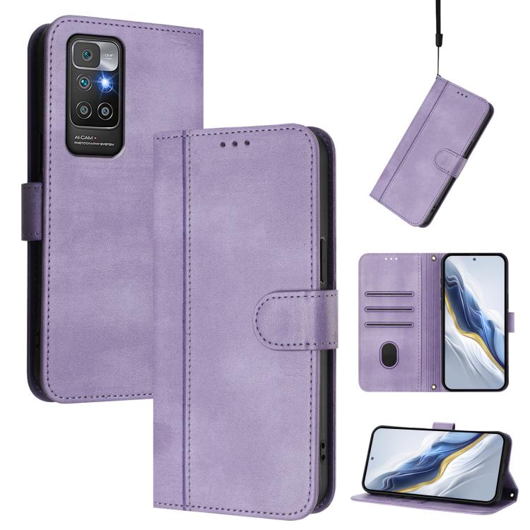 Line Splicing Buckle Retro Leather Phone Case, For Redmi 10A / 9C, For Redmi 10 4G 2021 / 2022 Global, For Redmi K40 / K40 Pro, For Redmi Note 11 Pro+ 5G European, For Redmi Note 10 5G / Note 10T 5G, For Redmi Note 10 Pro 4G / Note 10 Pro Max