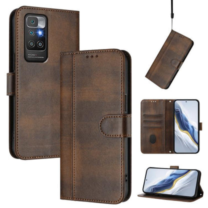 Line Splicing Buckle Retro Leather Phone Case, For Redmi 10A / 9C, For Redmi 10 4G 2021 / 2022 Global, For Redmi K40 / K40 Pro, For Redmi Note 11 Pro+ 5G European, For Redmi Note 10 5G / Note 10T 5G, For Redmi Note 10 Pro 4G / Note 10 Pro Max