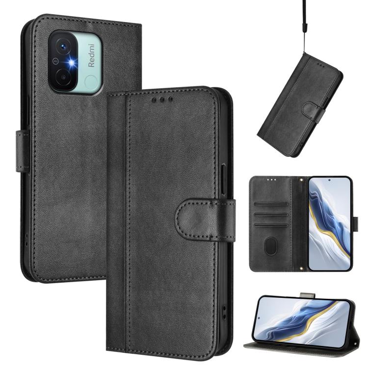 Line Splicing Buckle Retro Leather Phone Case, For Redmi A1+ 4G / A2+, For Redmi Note 11 Pro 5G / 4G Global, For Redmi Note 12 4G Global, For Redmi A1 4G / A2 4G, For Redmi Note 12 Pro+ 5G India, For Redmi Note 12 Pro Speed / Note 12 Pro 5G            ...