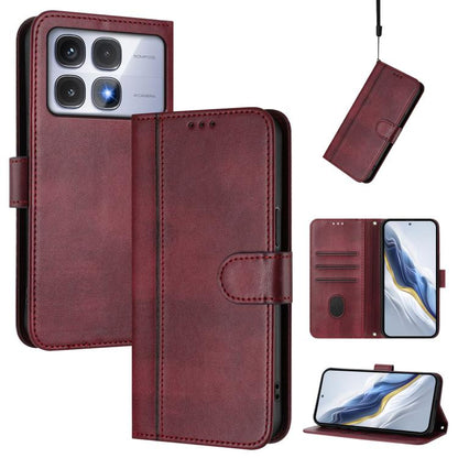 Line Splicing Buckle Retro Leather Phone Case, For Redmi 13x 4G / Xiaomi Poco M6 Plus, For Redmi A5 4G 171.7mm / Xiaomi Poco C71, For Redmi Note 14 4G 164.84mm, For Redmi Note 14 Pro 5G India / Note 14 Pro+, For Redmi Note 14 5G India                  ...