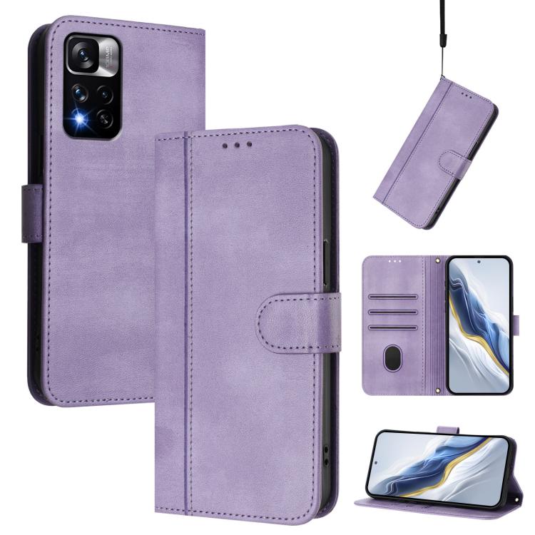 Line Splicing Buckle Retro Leather Phone Case, For Redmi 10A / 9C, For Redmi 10 4G 2021 / 2022 Global, For Redmi K40 / K40 Pro, For Redmi Note 11 Pro+ 5G European, For Redmi Note 10 5G / Note 10T 5G, For Redmi Note 10 Pro 4G / Note 10 Pro Max