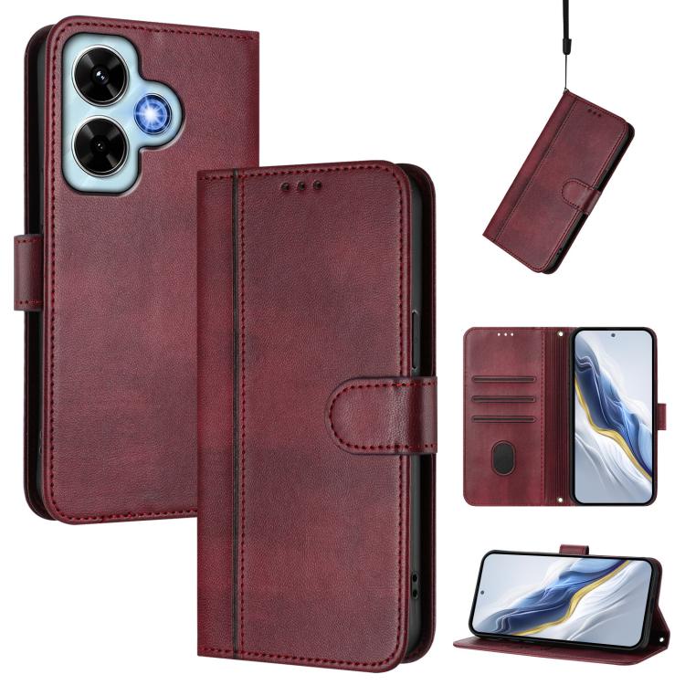 Line Splicing Buckle Retro Leather Phone Case, For Redmi Note 13 Pro 4G Global, For Redmi 13C 5G / 4G Global, For Redmi Note 13 4G Global, For Redmi Note 13 Pro 5G Global, For Redmi Note 13 5G Global, For Redmi Note 13 Pro+ 5G Global                   ...