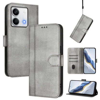 Line Splicing Buckle Retro Leather Phone Case, For Redmi Note 13 Pro 4G Global, For Redmi 13C 5G / 4G Global, For Redmi Note 13 4G Global, For Redmi Note 13 Pro 5G Global, For Redmi Note 13 5G Global, For Redmi Note 13 Pro+ 5G Global                   ...