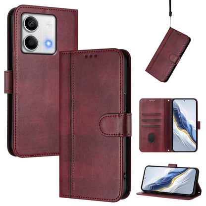 Line Splicing Buckle Retro Leather Phone Case, For Redmi Note 13 Pro 4G Global, For Redmi 13C 5G / 4G Global, For Redmi Note 13 4G Global, For Redmi Note 13 Pro 5G Global, For Redmi Note 13 5G Global, For Redmi Note 13 Pro+ 5G Global                   ...