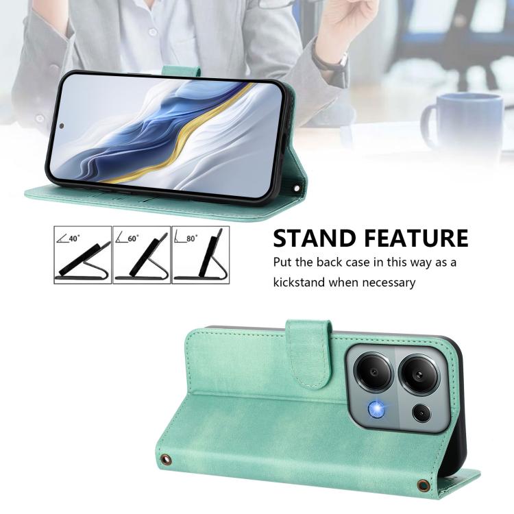 Line Splicing Buckle Retro Leather Phone Case, For Redmi Note 13 Pro 4G Global, For Redmi 13C 5G / 4G Global, For Redmi Note 13 4G Global, For Redmi Note 13 Pro 5G Global, For Redmi Note 13 5G Global, For Redmi Note 13 Pro+ 5G Global                   ...