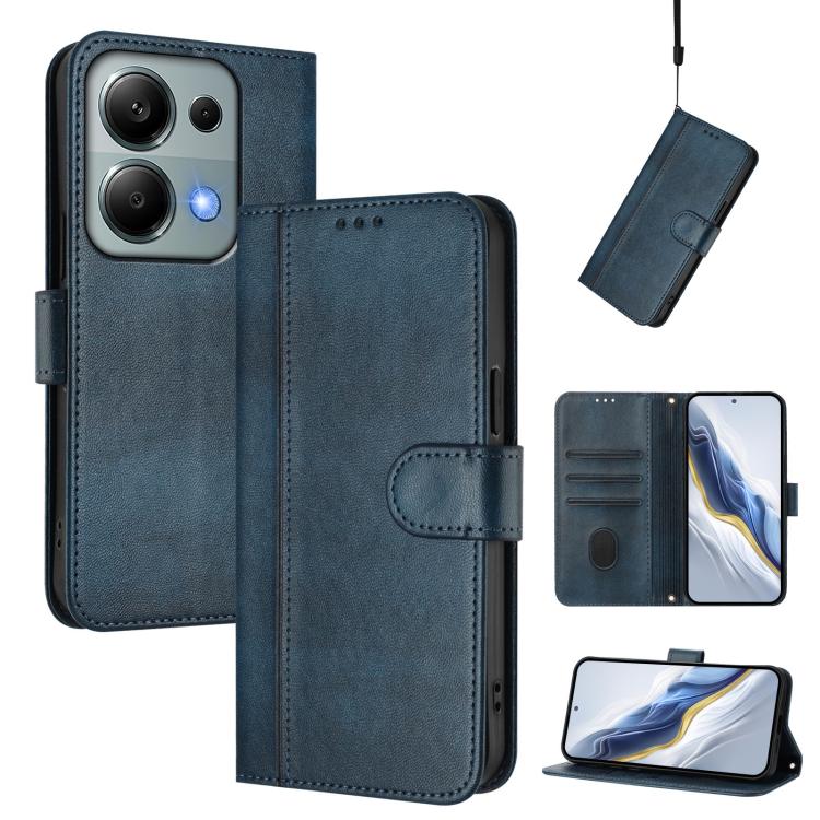 Line Splicing Buckle Retro Leather Phone Case, For Redmi Note 13 Pro 4G Global, For Redmi 13C 5G / 4G Global, For Redmi Note 13 4G Global, For Redmi Note 13 Pro 5G Global, For Redmi Note 13 5G Global, For Redmi Note 13 Pro+ 5G Global                   ...
