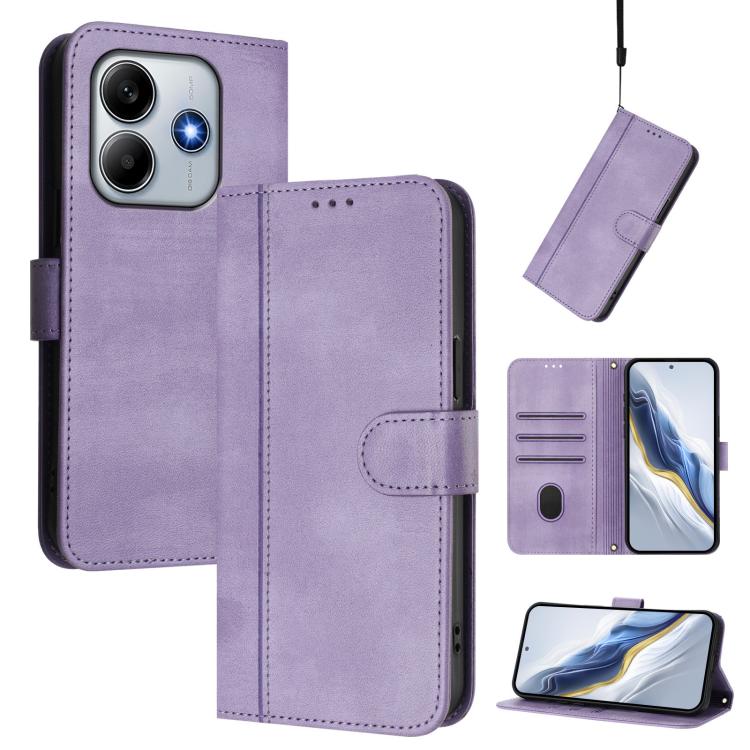 Line Splicing Buckle Retro Leather Phone Case, For Redmi 13x 4G / Xiaomi Poco M6 Plus, For Redmi A5 4G 171.7mm / Xiaomi Poco C71, For Redmi Note 14 4G 164.84mm, For Redmi Note 14 Pro 5G India / Note 14 Pro+, For Redmi Note 14 5G India                  ...