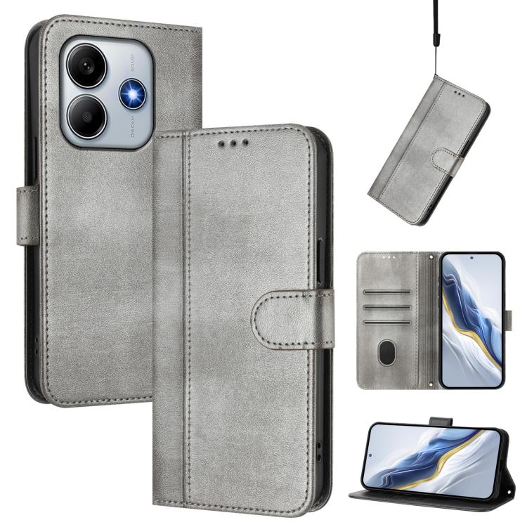Line Splicing Buckle Retro Leather Phone Case, For Redmi 13x 4G / Xiaomi Poco M6 Plus, For Redmi A5 4G 171.7mm / Xiaomi Poco C71, For Redmi Note 14 4G 164.84mm, For Redmi Note 14 Pro 5G India / Note 14 Pro+, For Redmi Note 14 5G India                  ...
