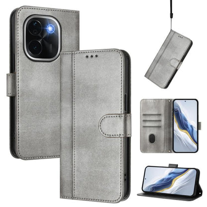 Line Splicing Buckle Retro Leather Phone Case, For vivo V40 Lite 5G IDN / Y300 5G Global, For vivo V40 Lite 4G IDN / Y300 5G IDN, For vivo Y19s 4G Global, For vivo X200 Pro mini, For vivo Y100 5G IDN / T3 5G IDN, For vivo V40e 5G India / iQOO Z9s 5G   ...