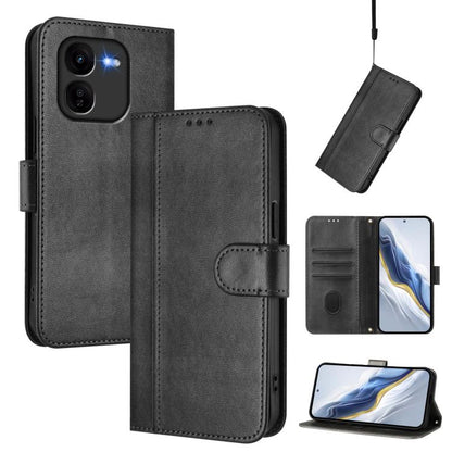 Line Splicing Buckle Retro Leather Phone Case, For vivo Y28 4G Global, For vivo X100s 5G, For vivo Y38 5G / T3x 5G Global, For vivo iQOO Z9x, For vivo Y20 / Y20i / Y20s / Y11s / Y12s, For vivo iQOO Z9 5G / iQOO Z9 Turbo 5G                              ...
