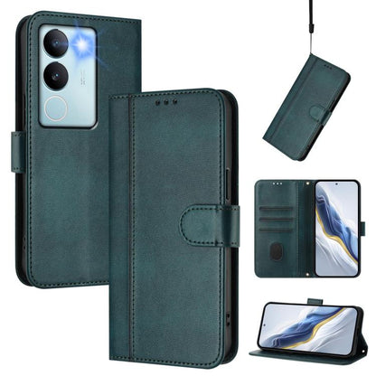 Line Splicing Buckle Retro Leather Phone Case, For vivo Y28 4G Global, For vivo X100s 5G, For vivo Y38 5G / T3x 5G Global, For vivo iQOO Z9x, For vivo Y20 / Y20i / Y20s / Y11s / Y12s, For vivo iQOO Z9 5G / iQOO Z9 Turbo 5G                              ...