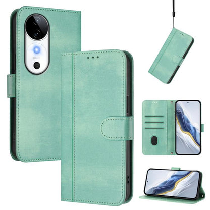 Line Splicing Buckle Retro Leather Phone Case, For vivo V40 Lite 5G IDN / Y300 5G Global, For vivo V40 Lite 4G IDN / Y300 5G IDN, For vivo Y19s 4G Global, For vivo X200 Pro mini, For vivo Y100 5G IDN / T3 5G IDN, For vivo V40e 5G India / iQOO Z9s 5G   ...