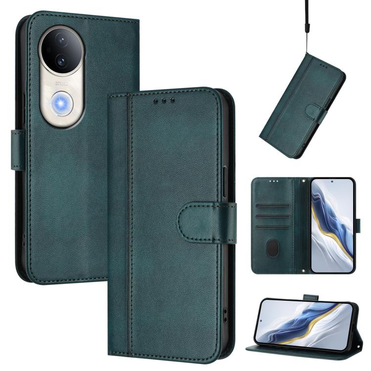Line Splicing Buckle Retro Leather Phone Case, For vivo V60 5G Global, For vivo S30 Pro mini, For vivo S30, For vivo X200s 5G, For vivo Y39 5G Global, For vivo V50 Lite 5G Global / V40 Lite 4G, For vivo Y04 4G Global / Y29s 5G, For vivo Y29 4G Global  ...