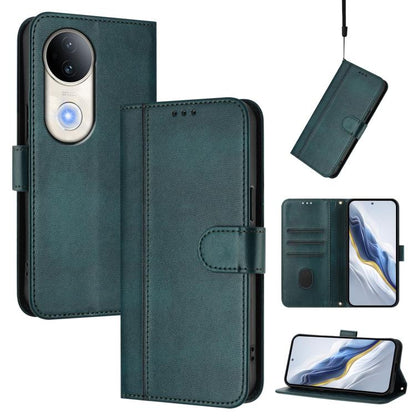Line Splicing Buckle Retro Leather Phone Case, For vivo V60 5G Global, For vivo S30 Pro mini, For vivo S30, For vivo X200s 5G, For vivo Y39 5G Global, For vivo V50 Lite 5G Global / V40 Lite 4G, For vivo Y04 4G Global / Y29s 5G, For vivo Y29 4G Global  ...