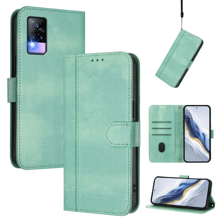 Line Splicing Buckle Retro Leather Phone Case, For vivo Y73 2021, For vivo Y52s 5G / iQOO U3 / Y31s 5G, For vivo Y31 4G 2021 India / Y51A 2021, For vivo Y70s, For vivo Y30 4G Global, For vivo Y19 / U3 / Y5s / Z5i / U20, For vivo Y27 4G 2023 Global