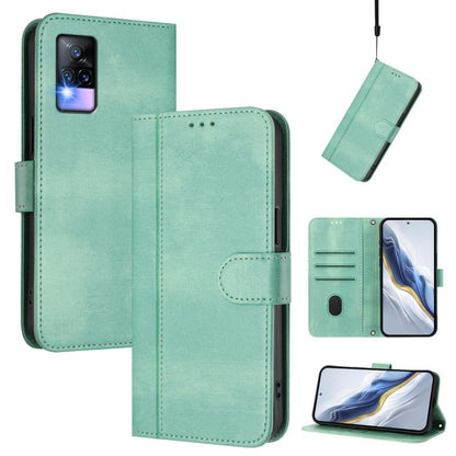 Line Splicing Buckle Retro Leather Phone Case, For vivo Y73 2021, For vivo Y52s 5G / iQOO U3 / Y31s 5G, For vivo Y31 4G 2021 India / Y51A 2021, For vivo Y70s, For vivo Y30 4G Global, For vivo Y19 / U3 / Y5s / Z5i / U20, For vivo Y27 4G 2023 Global