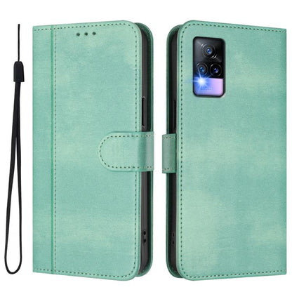 Line Splicing Buckle Retro Leather Phone Case, For vivo Y73 2021, For vivo Y52s 5G / iQOO U3 / Y31s 5G, For vivo Y31 4G 2021 India / Y51A 2021, For vivo Y70s, For vivo Y30 4G Global, For vivo Y19 / U3 / Y5s / Z5i / U20, For vivo Y27 4G 2023 Global
