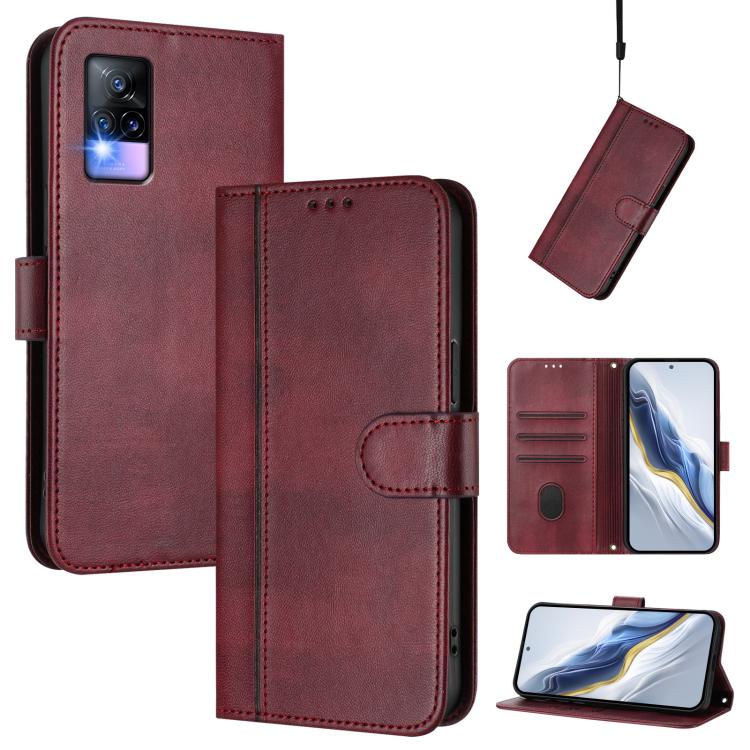 Line Splicing Buckle Retro Leather Phone Case, For vivo Y73 2021, For vivo Y52s 5G / iQOO U3 / Y31s 5G, For vivo Y31 4G 2021 India / Y51A 2021, For vivo Y70s, For vivo Y30 4G Global, For vivo Y19 / U3 / Y5s / Z5i / U20, For vivo Y27 4G 2023 Global