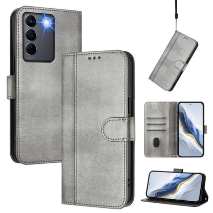Line Splicing Buckle Retro Leather Phone Case, For vivo Y78+ 5G / Y78 Global / V29 Lite, For vivo Y100 5G / Y100A 5G India, For vivo Y02A 4G / Y02 4G / Y11 2023, For vivo Y56 5G / Y16 4G / Y02s 4G Global, For vivo V27 5G / V27 Pro 5G Global            ...