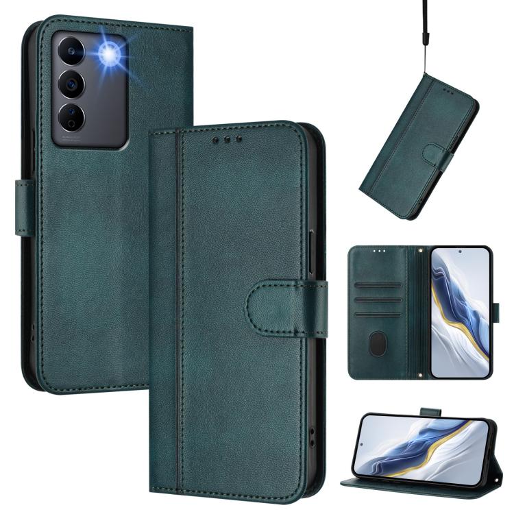 Line Splicing Buckle Retro Leather Phone Case, For vivo Y78+ 5G / Y78 Global / V29 Lite, For vivo Y100 5G / Y100A 5G India, For vivo Y02A 4G / Y02 4G / Y11 2023, For vivo Y56 5G / Y16 4G / Y02s 4G Global, For vivo V27 5G / V27 Pro 5G Global            ...