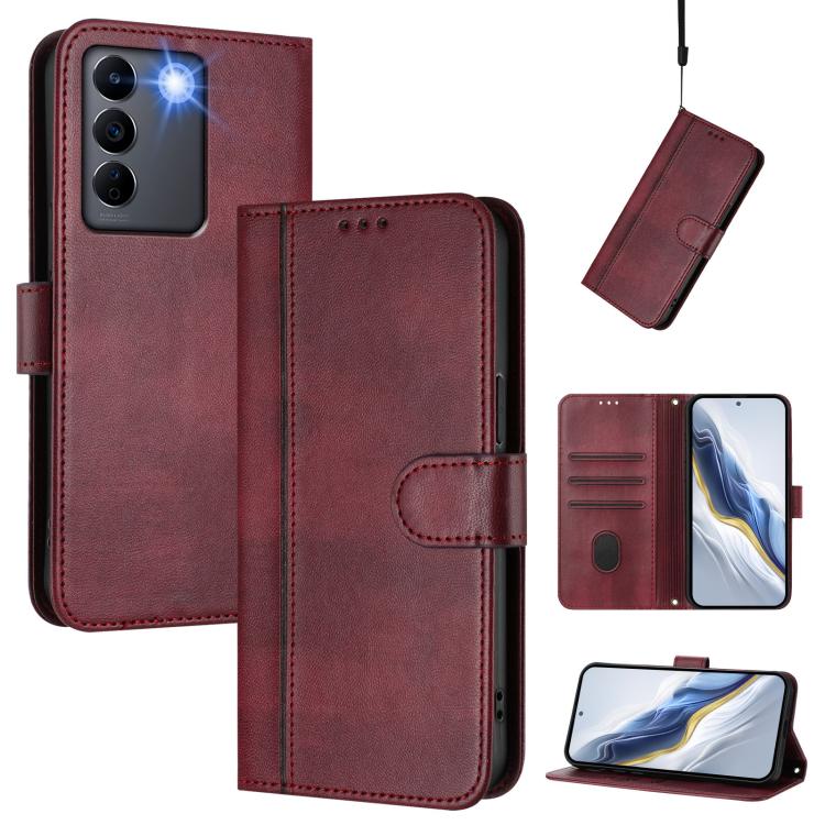 Line Splicing Buckle Retro Leather Phone Case, For vivo Y78+ 5G / Y78 Global / V29 Lite, For vivo Y100 5G / Y100A 5G India, For vivo Y02A 4G / Y02 4G / Y11 2023, For vivo Y56 5G / Y16 4G / Y02s 4G Global, For vivo V27 5G / V27 Pro 5G Global            ...