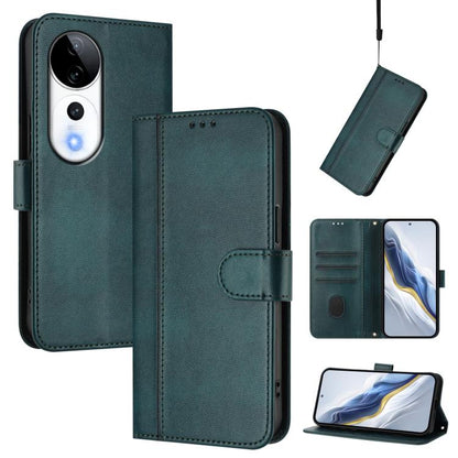 Line Splicing Buckle Retro Leather Phone Case, For vivo V40 Lite 5G IDN / Y300 5G Global, For vivo V40 Lite 4G IDN / Y300 5G IDN, For vivo Y19s 4G Global, For vivo X200 Pro mini, For vivo Y100 5G IDN / T3 5G IDN, For vivo V40e 5G India / iQOO Z9s 5G   ...