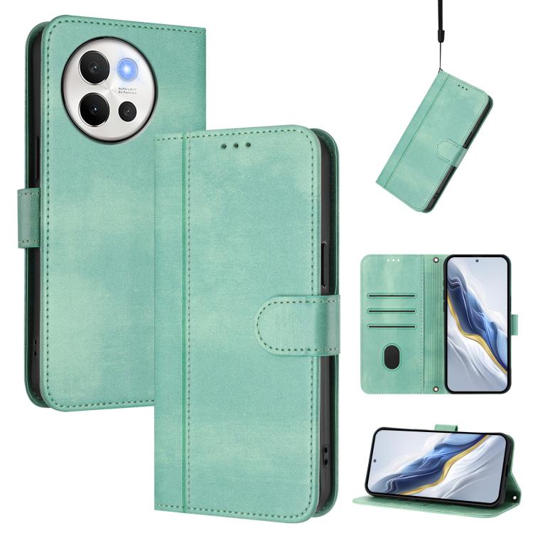Line Splicing Buckle Retro Leather Phone Case, For vivo V40 Lite 5G IDN / Y300 5G Global, For vivo V40 Lite 4G IDN / Y300 5G IDN, For vivo Y19s 4G Global, For vivo X200 Pro mini, For vivo Y100 5G IDN / T3 5G IDN, For vivo V40e 5G India / iQOO Z9s 5G   ...