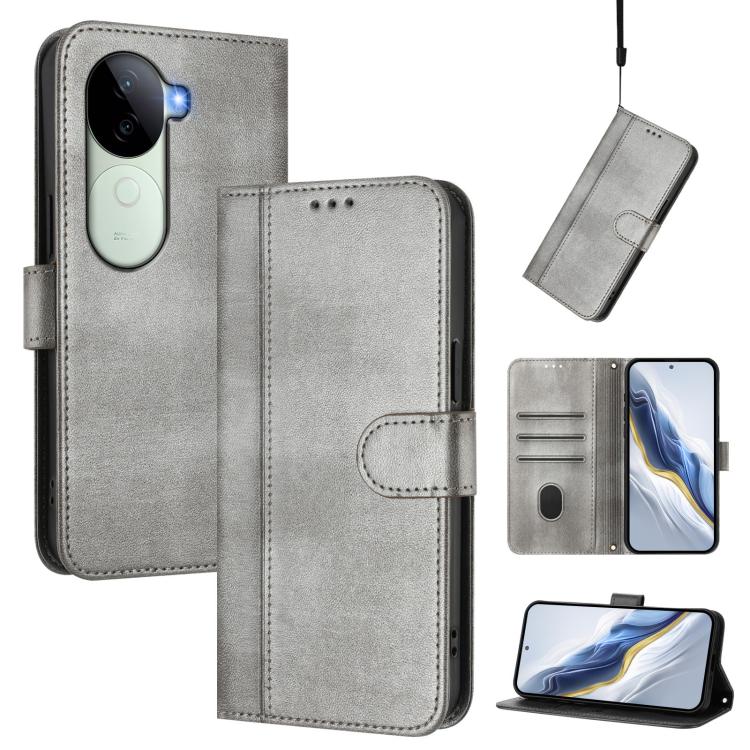 Line Splicing Buckle Retro Leather Phone Case, For vivo V40 Lite 5G IDN / Y300 5G Global, For vivo V40 Lite 4G IDN / Y300 5G IDN, For vivo Y19s 4G Global, For vivo X200 Pro mini, For vivo Y100 5G IDN / T3 5G IDN, For vivo V40e 5G India / iQOO Z9s 5G   ...