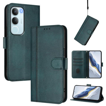 Line Splicing Buckle Retro Leather Phone Case, For vivo V40 Lite 5G IDN / Y300 5G Global, For vivo V40 Lite 4G IDN / Y300 5G IDN, For vivo Y19s 4G Global, For vivo X200 Pro mini, For vivo Y100 5G IDN / T3 5G IDN, For vivo V40e 5G India / iQOO Z9s 5G   ...