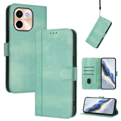 Line Splicing Buckle Retro Leather Phone Case, For vivo Y28 4G Global, For vivo X100s 5G, For vivo Y38 5G / T3x 5G Global, For vivo iQOO Z9x, For vivo Y20 / Y20i / Y20s / Y11s / Y12s, For vivo iQOO Z9 5G / iQOO Z9 Turbo 5G                              ...