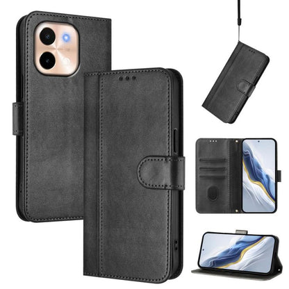 Line Splicing Buckle Retro Leather Phone Case, For vivo Y28 4G Global, For vivo X100s 5G, For vivo Y38 5G / T3x 5G Global, For vivo iQOO Z9x, For vivo Y20 / Y20i / Y20s / Y11s / Y12s, For vivo iQOO Z9 5G / iQOO Z9 Turbo 5G                              ...