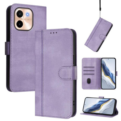 Line Splicing Buckle Retro Leather Phone Case, For vivo Y28 4G Global, For vivo X100s 5G, For vivo Y38 5G / T3x 5G Global, For vivo iQOO Z9x, For vivo Y20 / Y20i / Y20s / Y11s / Y12s, For vivo iQOO Z9 5G / iQOO Z9 Turbo 5G                              ...