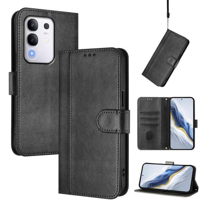 Line Splicing Buckle Retro Leather Phone Case, For vivo V60 5G Global, For vivo S30 Pro mini, For vivo S30, For vivo X200s 5G, For vivo Y39 5G Global, For vivo V50 Lite 5G Global / V40 Lite 4G, For vivo Y04 4G Global / Y29s 5G, For vivo Y29 4G Global  ...