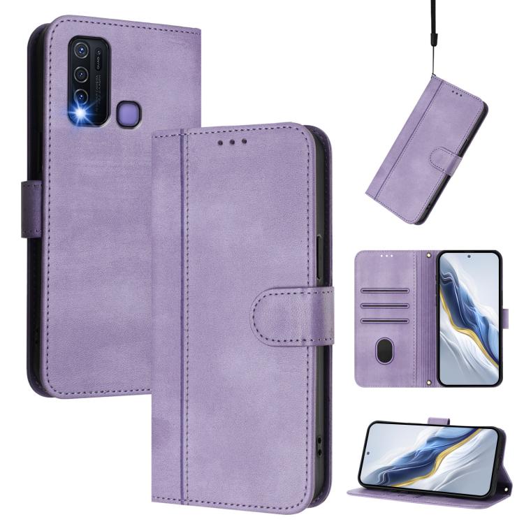 Line Splicing Buckle Retro Leather Phone Case, For vivo Y73 2021, For vivo Y52s 5G / iQOO U3 / Y31s 5G, For vivo Y31 4G 2021 India / Y51A 2021, For vivo Y70s, For vivo Y30 4G Global, For vivo Y19 / U3 / Y5s / Z5i / U20, For vivo Y27 4G 2023 Global