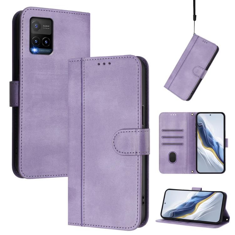 Line Splicing Buckle Retro Leather Phone Case, For vivo Y78+ 5G / Y78 Global / V29 Lite, For vivo Y100 5G / Y100A 5G India, For vivo Y02A 4G / Y02 4G / Y11 2023, For vivo Y56 5G / Y16 4G / Y02s 4G Global, For vivo V27 5G / V27 Pro 5G Global            ...