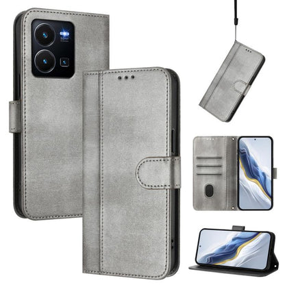 Line Splicing Buckle Retro Leather Phone Case, For vivo Y78+ 5G / Y78 Global / V29 Lite, For vivo Y100 5G / Y100A 5G India, For vivo Y02A 4G / Y02 4G / Y11 2023, For vivo Y56 5G / Y16 4G / Y02s 4G Global, For vivo V27 5G / V27 Pro 5G Global            ...