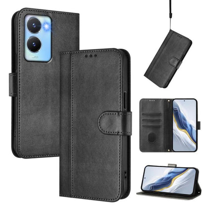 Line Splicing Buckle Retro Leather Phone Case, For vivo Y78+ 5G / Y78 Global / V29 Lite, For vivo Y100 5G / Y100A 5G India, For vivo Y02A 4G / Y02 4G / Y11 2023, For vivo Y56 5G / Y16 4G / Y02s 4G Global, For vivo V27 5G / V27 Pro 5G Global            ...