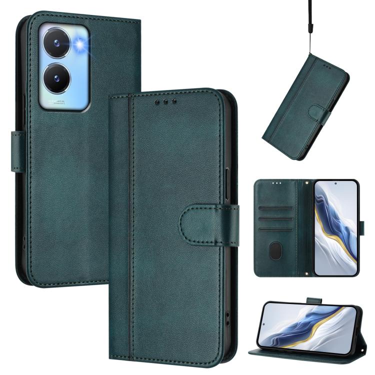 Line Splicing Buckle Retro Leather Phone Case, For vivo Y78+ 5G / Y78 Global / V29 Lite, For vivo Y100 5G / Y100A 5G India, For vivo Y02A 4G / Y02 4G / Y11 2023, For vivo Y56 5G / Y16 4G / Y02s 4G Global, For vivo V27 5G / V27 Pro 5G Global            ...