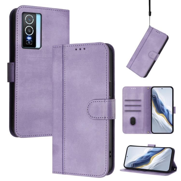 Line Splicing Buckle Retro Leather Phone Case, For vivo Y78+ 5G / Y78 Global / V29 Lite, For vivo Y100 5G / Y100A 5G India, For vivo Y02A 4G / Y02 4G / Y11 2023, For vivo Y56 5G / Y16 4G / Y02s 4G Global, For vivo V27 5G / V27 Pro 5G Global            ...