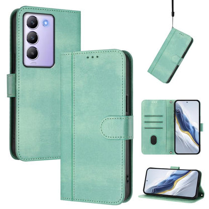 Line Splicing Buckle Retro Leather Phone Case, For vivo V40 Lite 5G IDN / Y300 5G Global, For vivo V40 Lite 4G IDN / Y300 5G IDN, For vivo Y19s 4G Global, For vivo X200 Pro mini, For vivo Y100 5G IDN / T3 5G IDN, For vivo V40e 5G India / iQOO Z9s 5G   ...