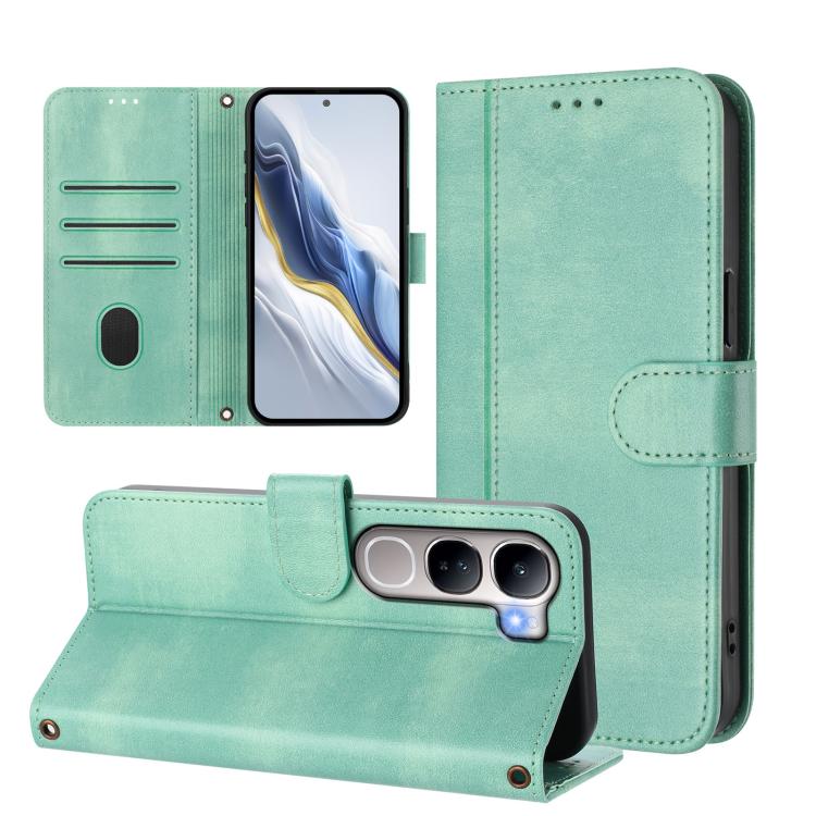 Line Splicing Buckle Retro Leather Phone Case, For vivo V40 Lite 5G IDN / Y300 5G Global, For vivo V40 Lite 4G IDN / Y300 5G IDN, For vivo Y19s 4G Global, For vivo X200 Pro mini, For vivo Y100 5G IDN / T3 5G IDN, For vivo V40e 5G India / iQOO Z9s 5G   ...