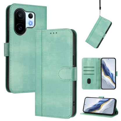 Line Splicing Buckle Retro Leather Phone Case, For vivo V60 5G Global, For vivo S30 Pro mini, For vivo S30, For vivo X200s 5G, For vivo Y39 5G Global, For vivo V50 Lite 5G Global / V40 Lite 4G, For vivo Y04 4G Global / Y29s 5G, For vivo Y29 4G Global  ...