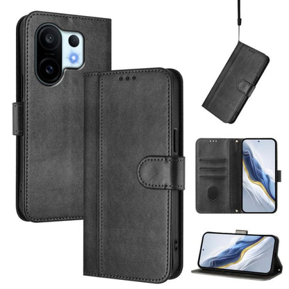 Line Splicing Buckle Retro Leather Phone Case, For vivo V60 5G Global, For vivo S30 Pro mini, For vivo S30, For vivo X200s 5G, For vivo Y39 5G Global, For vivo V50 Lite 5G Global / V40 Lite 4G, For vivo Y04 4G Global / Y29s 5G, For vivo Y29 4G Global  ...