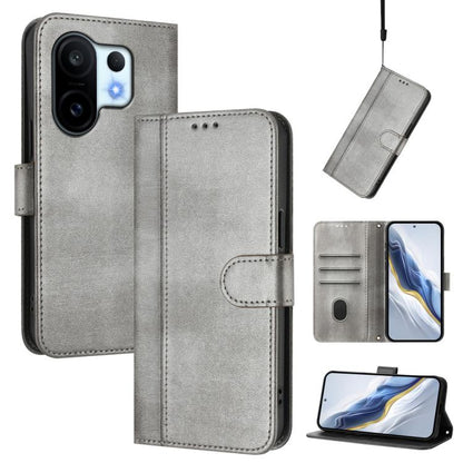 Line Splicing Buckle Retro Leather Phone Case, For vivo V60 5G Global, For vivo S30 Pro mini, For vivo S30, For vivo X200s 5G, For vivo Y39 5G Global, For vivo V50 Lite 5G Global / V40 Lite 4G, For vivo Y04 4G Global / Y29s 5G, For vivo Y29 4G Global  ...