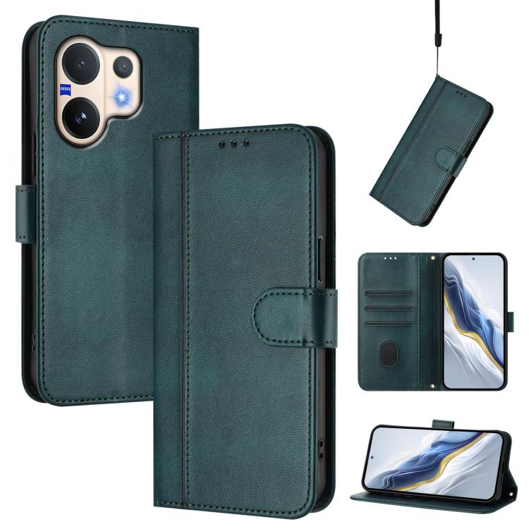 Line Splicing Buckle Retro Leather Phone Case, For vivo V60 5G Global, For vivo S30 Pro mini, For vivo S30, For vivo X200s 5G, For vivo Y39 5G Global, For vivo V50 Lite 5G Global / V40 Lite 4G, For vivo Y04 4G Global / Y29s 5G, For vivo Y29 4G Global  ...