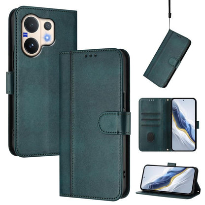 Line Splicing Buckle Retro Leather Phone Case, For vivo V60 5G Global, For vivo S30 Pro mini, For vivo S30, For vivo X200s 5G, For vivo Y39 5G Global, For vivo V50 Lite 5G Global / V40 Lite 4G, For vivo Y04 4G Global / Y29s 5G, For vivo Y29 4G Global  ...