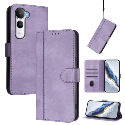 Line Splicing Buckle Retro Leather Phone Case, For vivo X300 FE / S50 Pro mini 5G, For vivo X300s, For vivo Y21 5G 2026 / Y05 4G, For vivo V70 FE 5G, For vivo X300 Ultra, For vivo X300 Pro 5G, For vivo X300 5G, For vivo Y31 5G Global                   ...