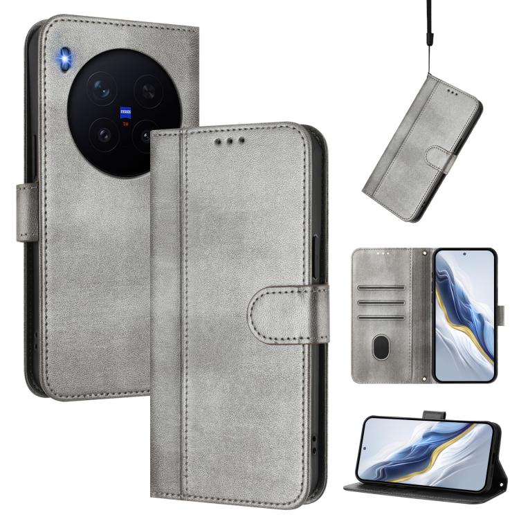 Line Splicing Buckle Retro Leather Phone Case, For vivo X300 FE / S50 Pro mini 5G, For vivo X300s, For vivo Y21 5G 2026 / Y05 4G, For vivo V70 FE 5G, For vivo X300 Ultra, For vivo X300 Pro 5G, For vivo X300 5G, For vivo Y31 5G Global                   ...