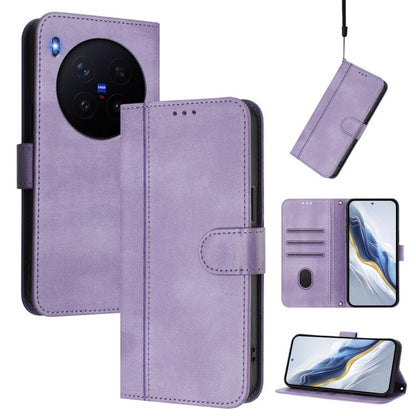 Line Splicing Buckle Retro Leather Phone Case, For vivo X300 FE / S50 Pro mini 5G, For vivo X300s, For vivo Y21 5G 2026 / Y05 4G, For vivo V70 FE 5G, For vivo X300 Ultra, For vivo X300 Pro 5G, For vivo X300 5G, For vivo Y31 5G Global                   ...