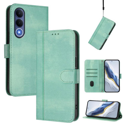 Line Splicing Buckle Retro Leather Phone Case, For vivo X300 FE / S50 Pro mini 5G, For vivo X300s, For vivo Y21 5G 2026 / Y05 4G, For vivo V70 FE 5G, For vivo X300 Ultra, For vivo X300 Pro 5G, For vivo X300 5G, For vivo Y31 5G Global                   ...